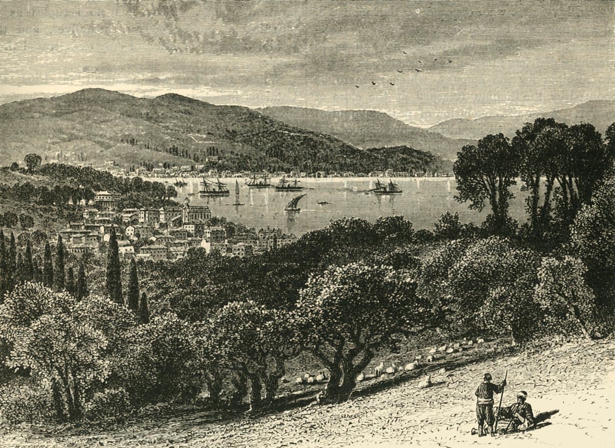 Tarabya’dan Boğaz görünümü, 1890 tarihî görünümü