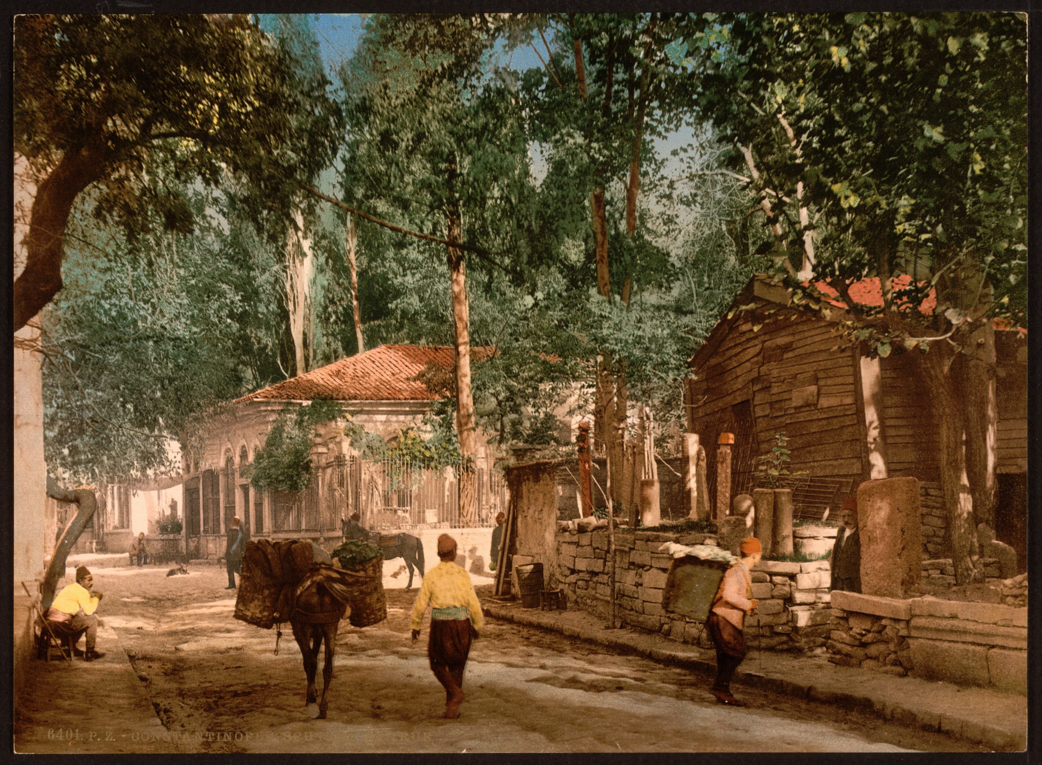 Üsküdar’da tarihî bir sokak ve yerleşim dokusu, 1890–1900 tarihî görünümü